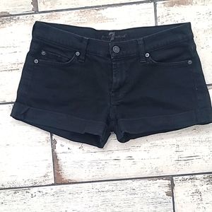7 for all mankind sz 27 Black short denim jean SHORTS